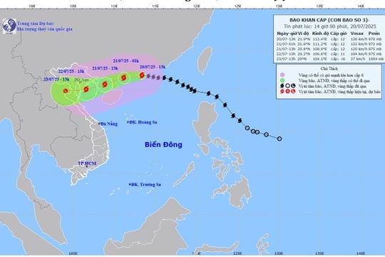 Tin khẩn cấp cơn bão số 3: Hà Nội có mưa to, dông và gió giật mạnh