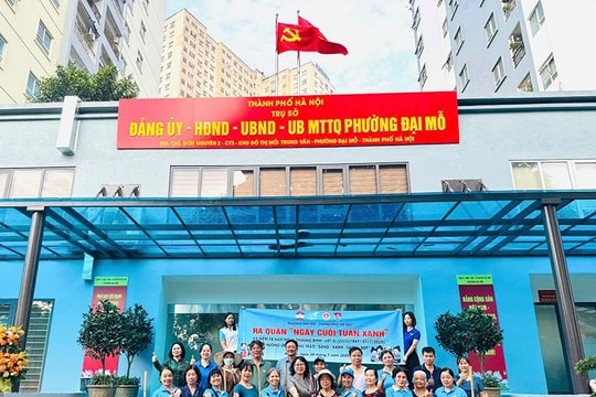 Mặt trận Tổ quốc phường Đại Mỗ Ra quân hưởng ứng Ngày “Chủ nhật xanh”, khắc phục thiệt hại dông lốc