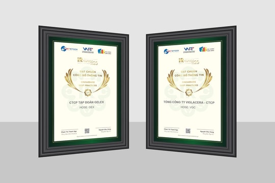 GELEX và đơn vị thành viên Viglacera tiếp tục là doanh nghiệp đạt Chuẩn công bố thông tin năm 2025