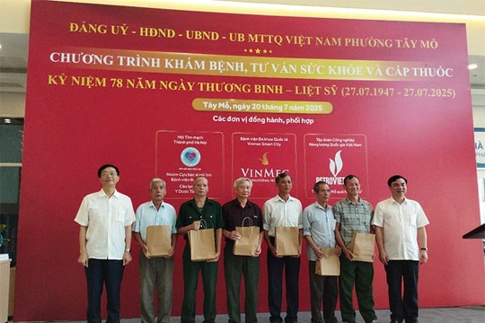Phương Tây Mỗ, Hà Nội Hơn 160 thương, bệnh binh, người có công được khám, tư vấn sức khoẻ