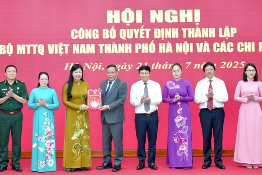 Thành lập Đảng bộ MTTQ Việt Nam TP Hà Nội gồm 36 chi bộ