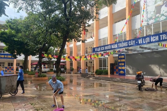 Các trường học Hà Nội chủ động ứng phó với bão số 3
