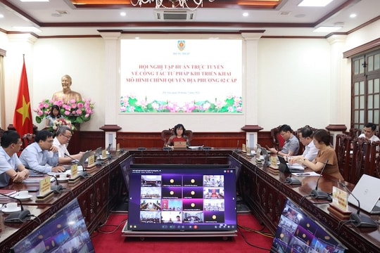 Tập huấn trực tuyến công tác tư pháp đến hơn 3.000 điểm cầu tại các xã