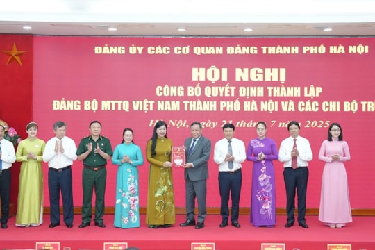 Thành lập Đảng bộ MTTQ Việt Nam thành phố Hà Nội với 36 Chi bộ trực thuộc