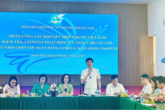 Đoàn công tác kiểm tra, giám sát hoạt động ủy thác cho vay vốn tại xã Xuân Mai
