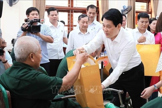 Chủ tịch nước Lương Cường: Thực hiện chính sách ưu đãi người có công là nhiệm vụ thường xuyên, lâu dài