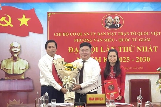 Tổ chức thành công Đại hội Chi bộ Cơ quan Ủy ban MTTQ Việt Nam phường Văn Miếu - Quốc Tử Giám lần thứ I