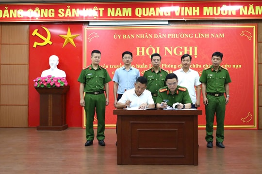Phường Lĩnh Nam tuyên truyền, tập huấn về phòng cháy, chữa cháy