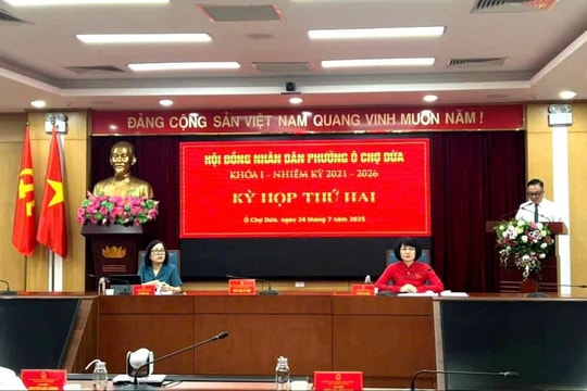 HĐND phường Ô Chợ Dừa thông qua 12 chỉ tiêu phát triển kinh tế - xã hội