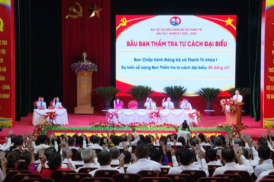 Đại hội lần thứ nhất, nhiệm kỳ 2025-2030 Đảng bộ xã Thanh Trì: 208 đại biểu dự phiên trù bị