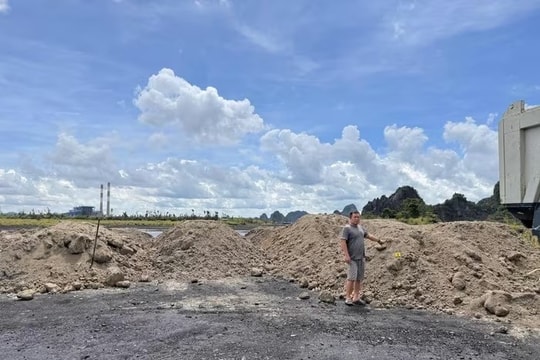 Quảng Ninh: Khởi tố 4 đối tượng xả bã bê tông ra môi trường