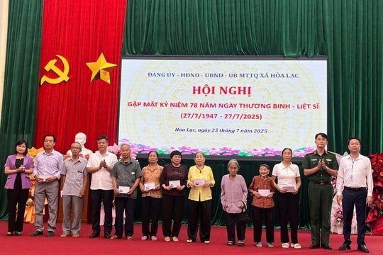 Xã Hòa Lạc tri ân các Anh hùng liệt sĩ, thương binh, bệnh binh, người có công với cách mạng