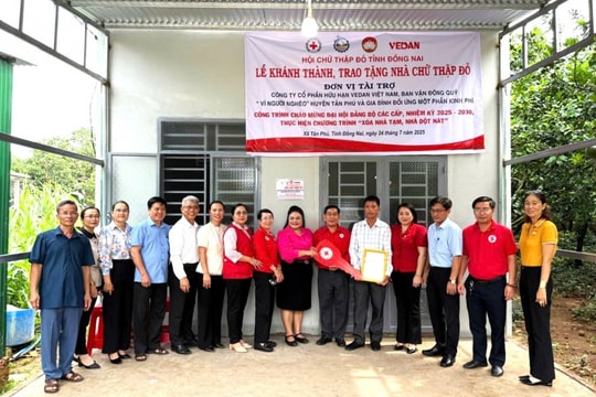 Vedan tặng 2 căn nhà Chữ thập đỏ tại xã Tân Phú, tỉnh Đồng Nai