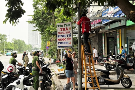 Phường Dương Nội ra quân xử lý vi phạm trật tự đô thị