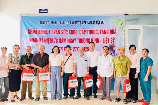 Ủy ban MTTQ Việt Nam xã Nội Bài tổ chức nhiều hoạt động thiết thực tri ân người có công