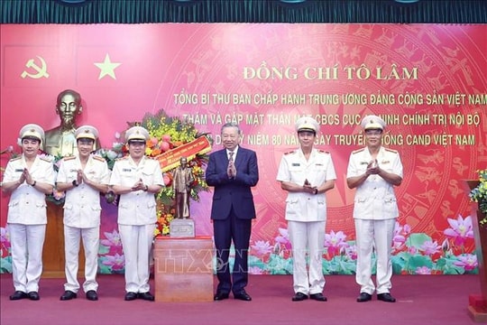Tổng Bí thư Tô Lâm: Đổi mới mạnh mẽ tư duy, cách thức triển khai bảo vệ an ninh chính trị nội bộ