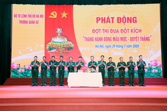 Trường Quân sự Bộ Tư lệnh Thủ đô phát động “Tháng hành động mẫu mực - Quyết thắng”
