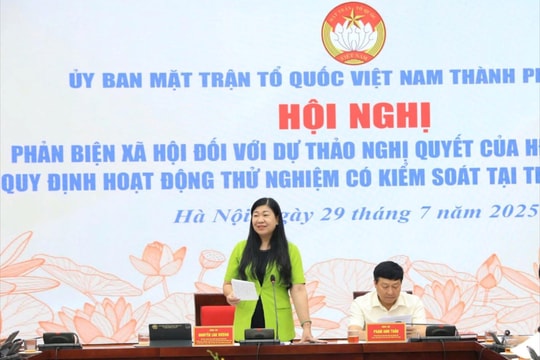 Dự thảo nghị quyết quy định hoạt động thử nghiệm có kiểm soát phải rõ tính đặc thù của Hà Nội