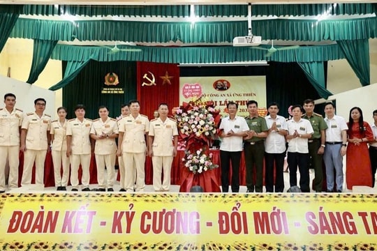 Đại hội Đảng bộ Công an xã Ứng Thiên lần thứ I: Vững định hướng phát triển trong giai đoạn mới