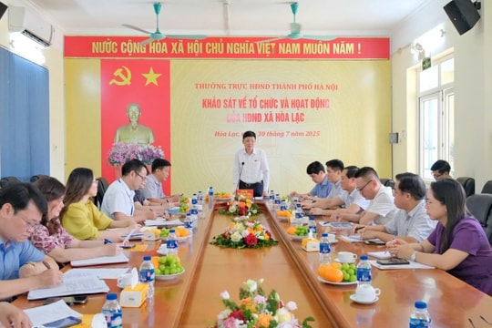 Khảo sát hoạt động HĐND theo mô hình mới tại xã Hoà Lạc