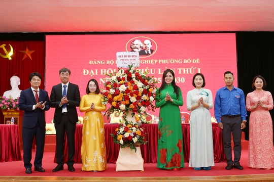 Đại hội Đại biểu Đảng bộ Doanh nghiệp phường Bồ Đề Nâng cao quyết tâm chính trị và tinh thần đoàn kết của đảng viên