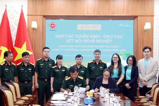 GSM hợp tác Trung tâm Thái Sơn tạo việc làm bền vững cho bộ đội xuất ngũ