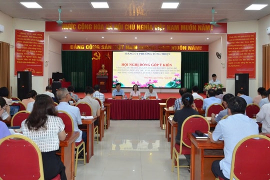 Phường Tùng Thiện lắng nghe ý kiến đóng góp vào văn kiện đại hội