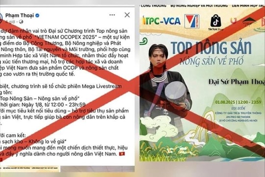 Thông tin Phạm Thoại làm đại sứ VIETNAM OCOPEX 2025 là sai sự thật