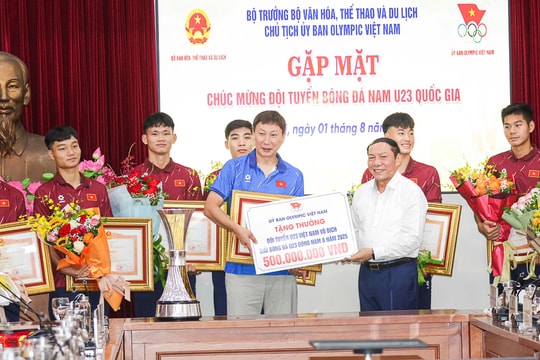 Bộ Văn hóa, Thể thao và Du lịch tổ chức gặp mặt và khen thưởng đội tuyển U23 Việt Nam
