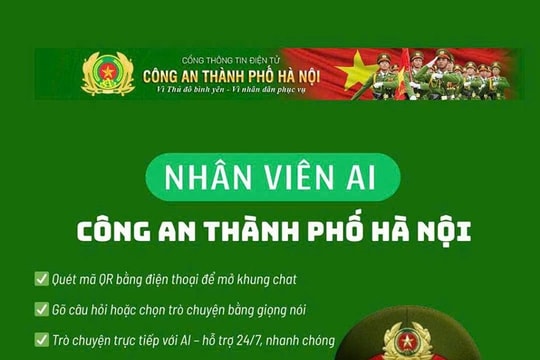 Hà Nội triển khai Trợ lý ảo và Tổng đài AI Công an trên ứng dụng iHanoi Công cụ hiện đại hỗ trợ người dân tiếp cận nhanh chóng TTHC, ANTT