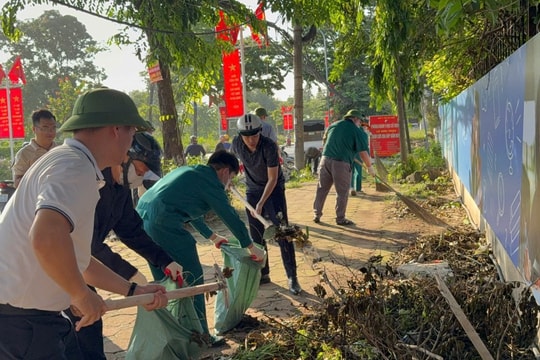 Phường Định Công truyền thông điệp “Sáng - xanh - sạch - đẹp”