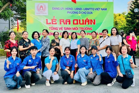 Các phường Đống Đa, Văn Miếu - Quốc Tử Giám, Ô Chợ Dừa ra quân duy trì vệ sinh môi trường