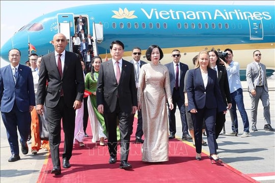 Chủ tịch nước Lương Cường bắt đầu chuyến thăm cấp Nhà nước Cộng hòa Arập Ai Cập