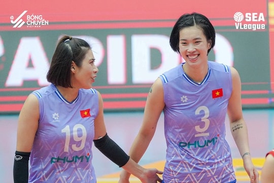 Thua đáng tiếc Thái Lan, tuyển bóng chuyền nữ Việt Nam giành ngôi Á quân chặng 1 SEA V.League