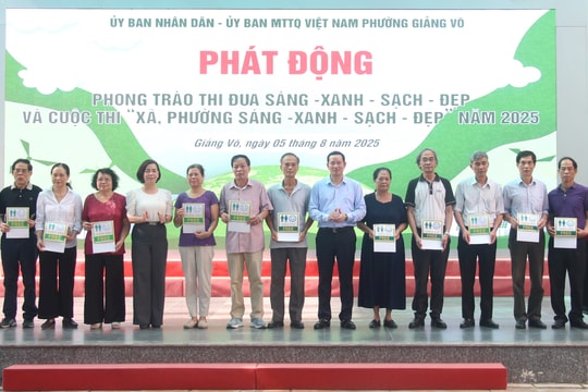 Thi đua xây dựng phường Giảng Võ trở thành nơi đáng sống