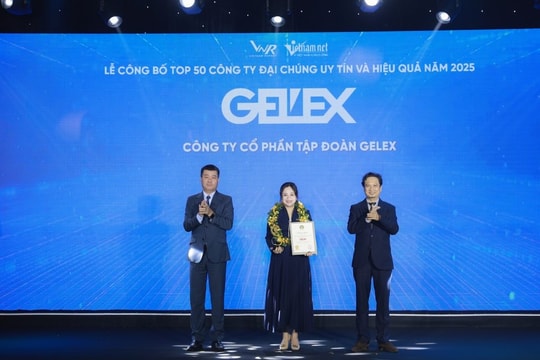 GELEX thuộc TOP 50 công ty đại chúng uy tín, hiệu quả năm 2025