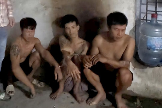 Bắt nhóm đối tượng sử dụng ma túy giữa cánh đồng