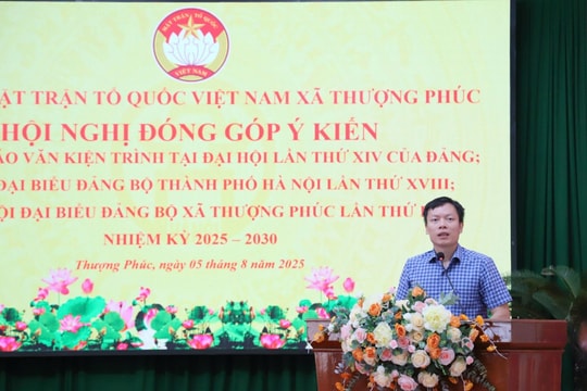 Mặt trận Tổ quốc xã Thượng Phúc đóng góp nhiều ý kiến vào văn kiện Đại hội