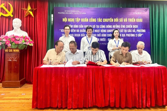Phường Văn Miếu - Quốc Tử Giám thành lập 103 tổ chuyển đổi số cộng đồng