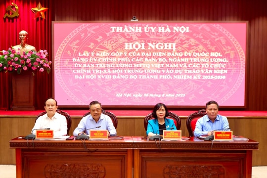 Đại biểu các cơ quan Trung ương góp ý Dự thảo văn kiện Đại hội XVIII Đảng bộ TP Hà Nội Hội tụ trí tuệ, định hình tầm nhìn phát triển Thủ đô đến năm 2030, tầm nhìn 2045