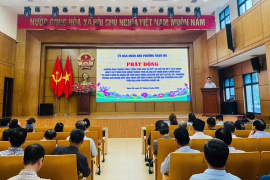 Phường Ngọc Hà thành lập tổ chuyển đổi số tại 77 tổ dân phố