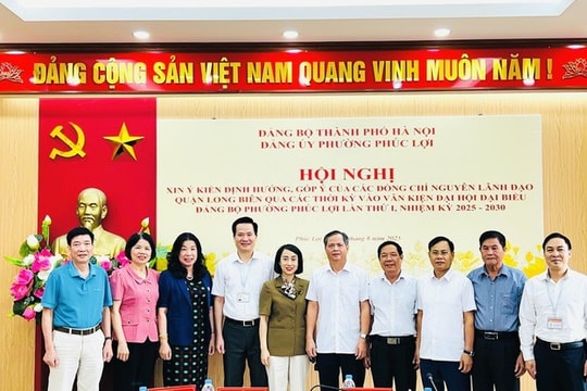 Phường Phúc Lợi Tâm huyết góp ý dự thảo văn kiện Đại hội Đảng bộ