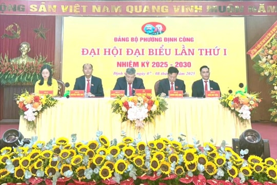 Đại hội Đảng bộ phường Định Công lần thứ I tiến hành phiên trù bị