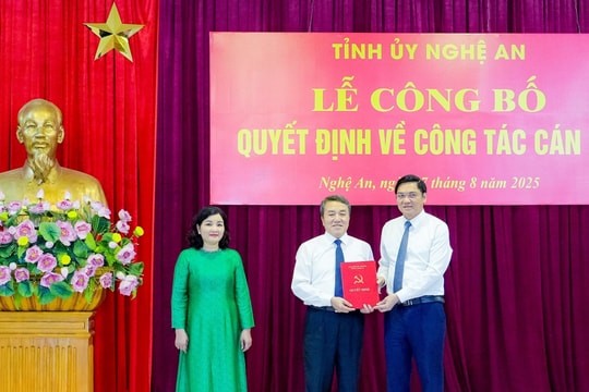 Bổ nhiệm Chánh Văn phòng Tỉnh ủy Nghệ An