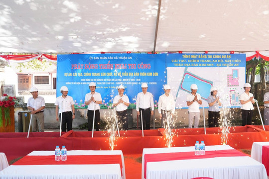 Xã Thuận An khởi công nhiều công trình chào mừng Đại hội Đảng các cấp