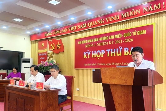 HĐND phường Văn Miếu - Quốc Tử Giám thông qua Nghị quyết về đổi tên tổ dân phố