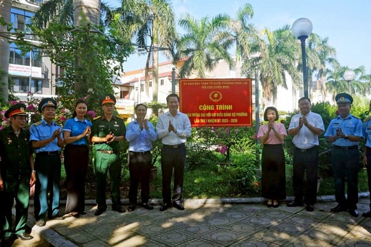 Khánh thành công trình “Vườn hoa kiểu mẫu” chào mừng Đại hội Đảng bộ phường Phúc Lợi