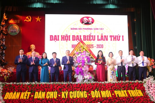 Đại hội đại biểu Đảng bộ phường Sơn Tây lần thứ I, nhiệm kỳ 2025-2030: Tạo nền tảng đưa Sơn Tây vững bước vào kỷ nguyên mới