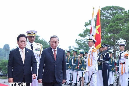 Lễ đón Tổng Bí thư Tô Lâm và Phu nhân thăm cấp nhà nước Đại Hàn Dân Quốc