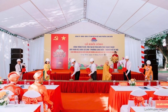 Phường Long Biên Khởi công Dự án tu bổ, tôn tạo di tích đền Trấn Vũ